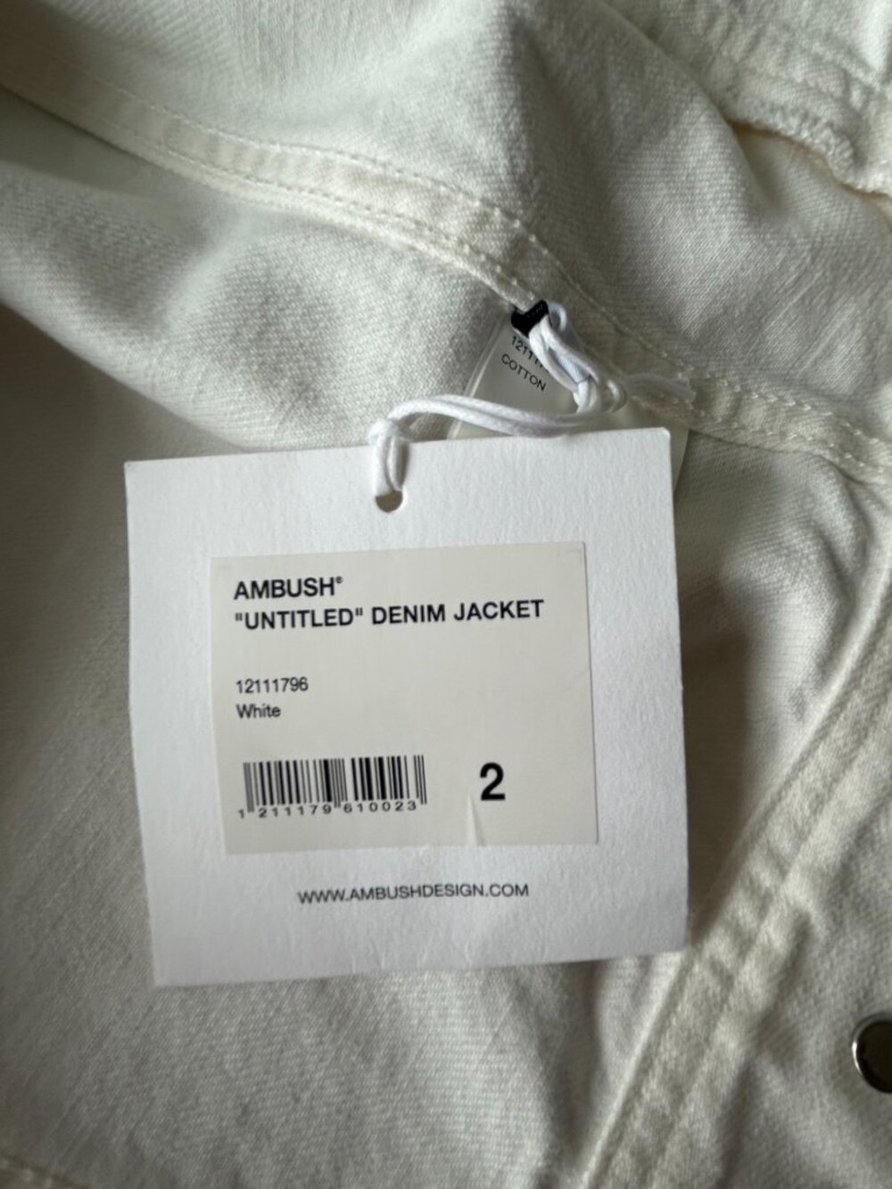 White Denim Jacket: AMBUSH - Picture 4 of 4